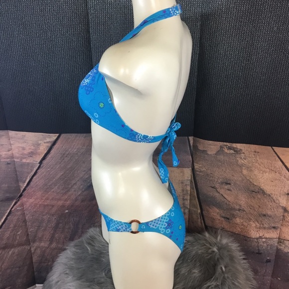 Blue triangle bikini nwot - Picture 2 of 5